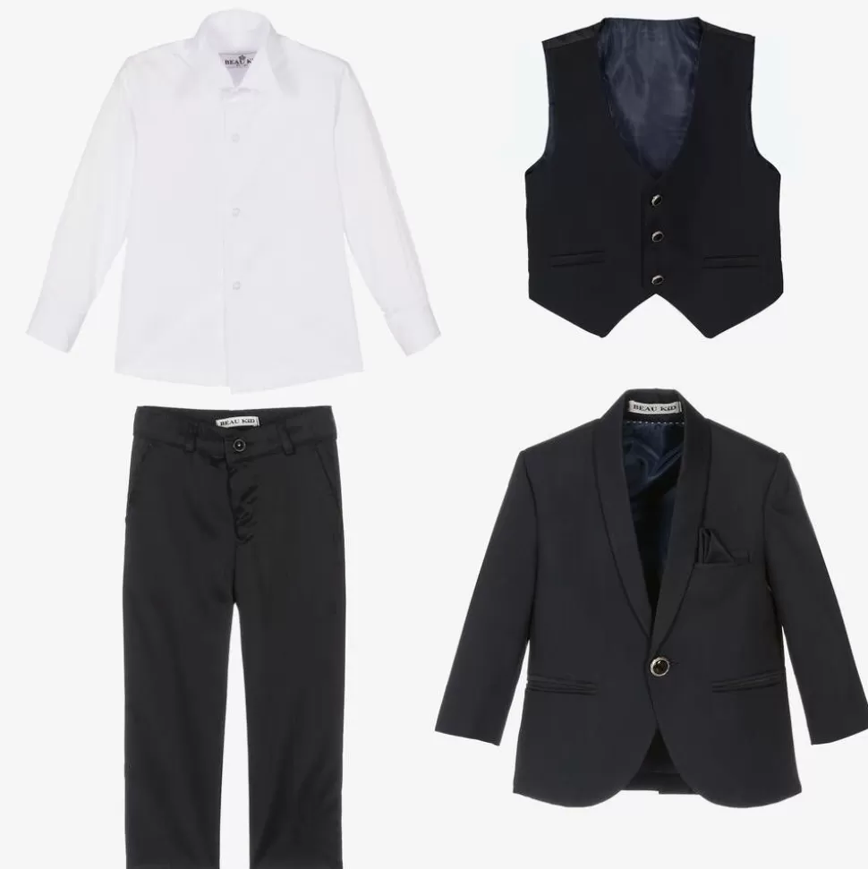 Beau KiD Boys Navy Blue Tuxedo Suit^BOY Suits | Suits