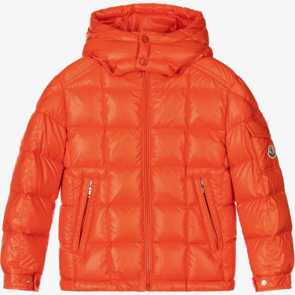 Moncler Enfant Boys Orange Jeff Down Puffer Jacket^BOY Coats & Jackets