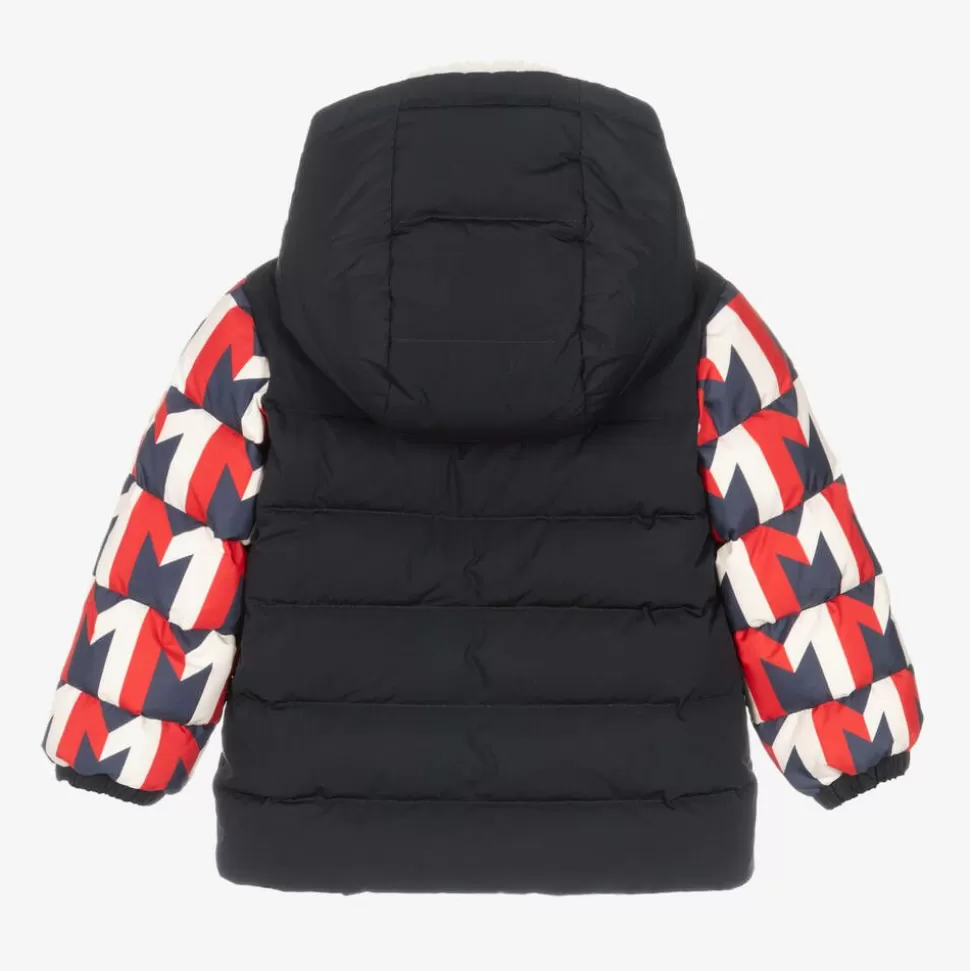 Moncler Enfant Boys Red & Blue Down Padded Eddie Coat^BOY Coats & Jackets