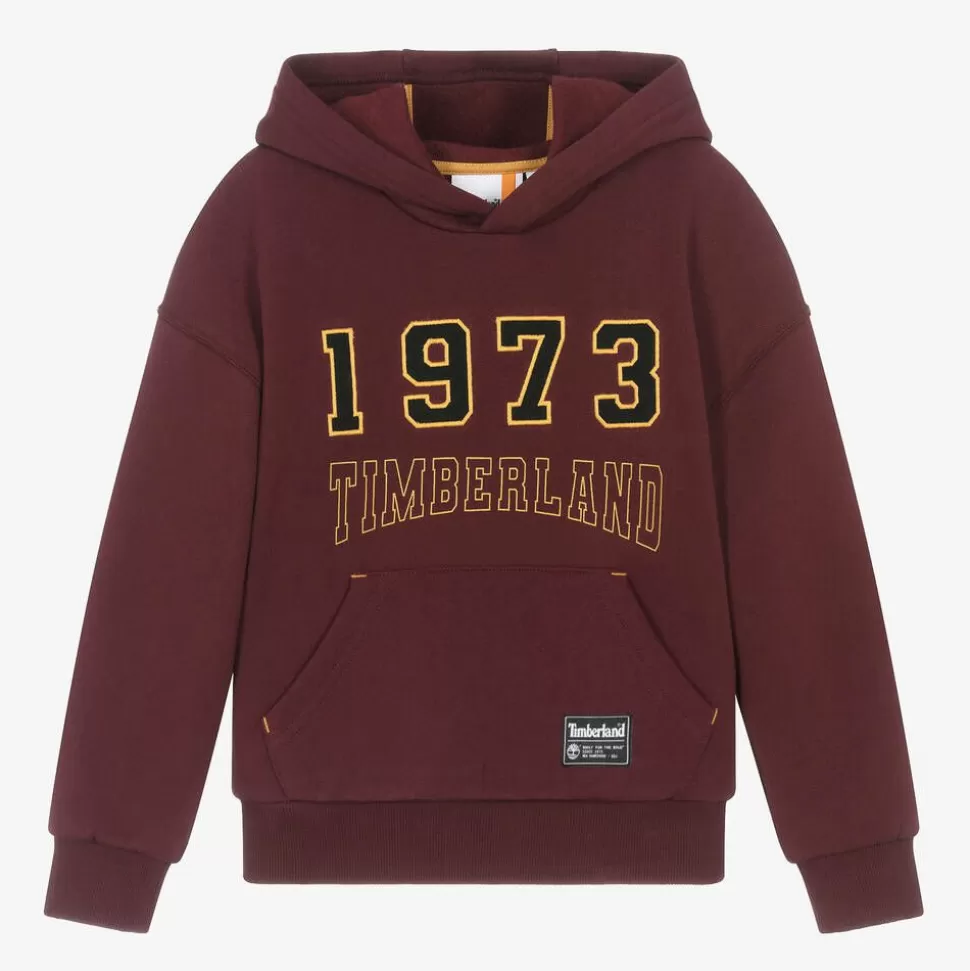 Timberland Boys Red Cotton 1973 Hoodie^BOY Tops