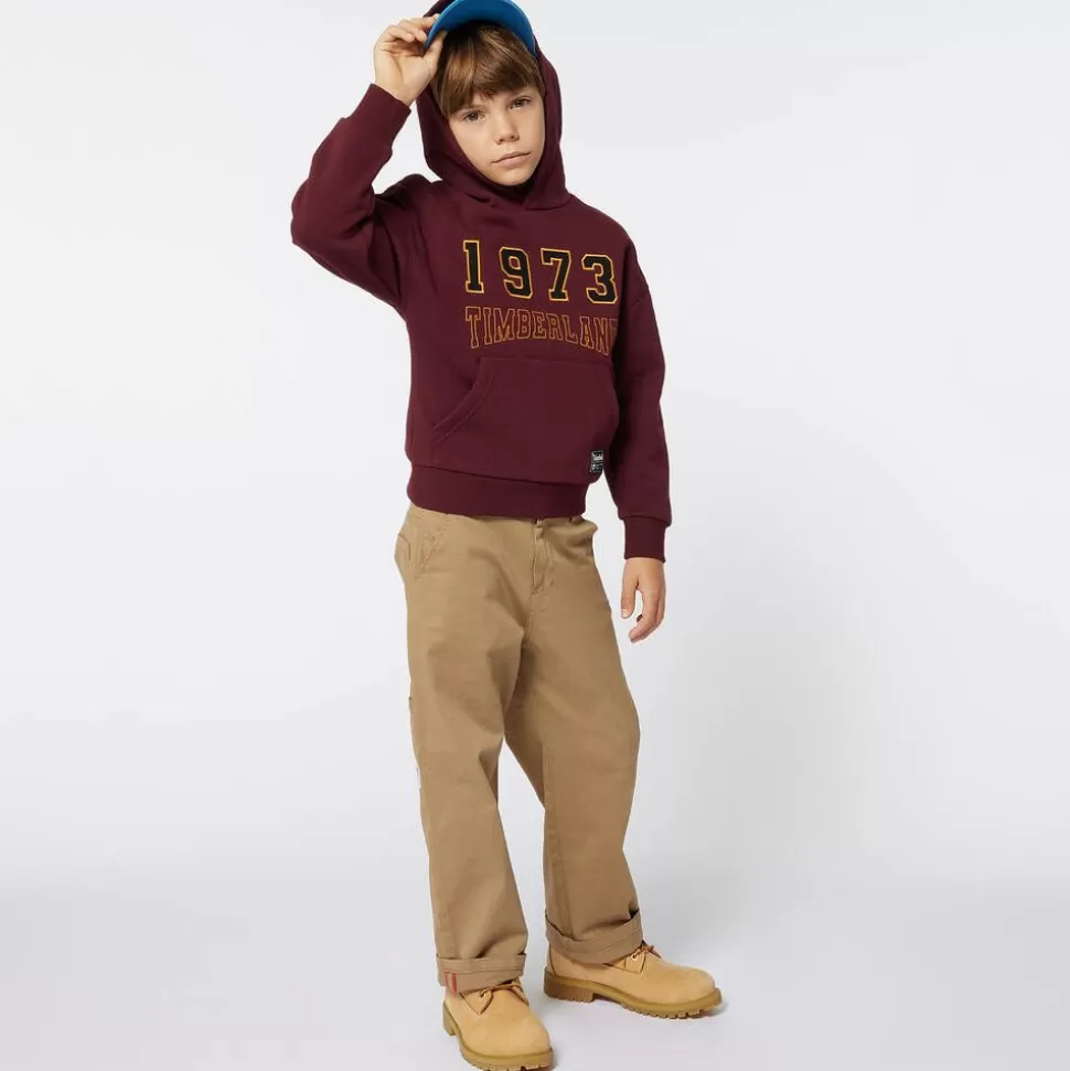 Timberland Boys Red Cotton 1973 Hoodie^BOY Tops