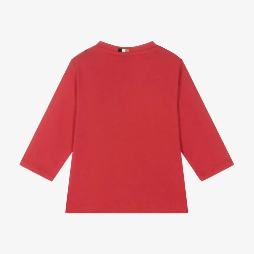 BOSS Boys Red Cotton Top^BOY Tops