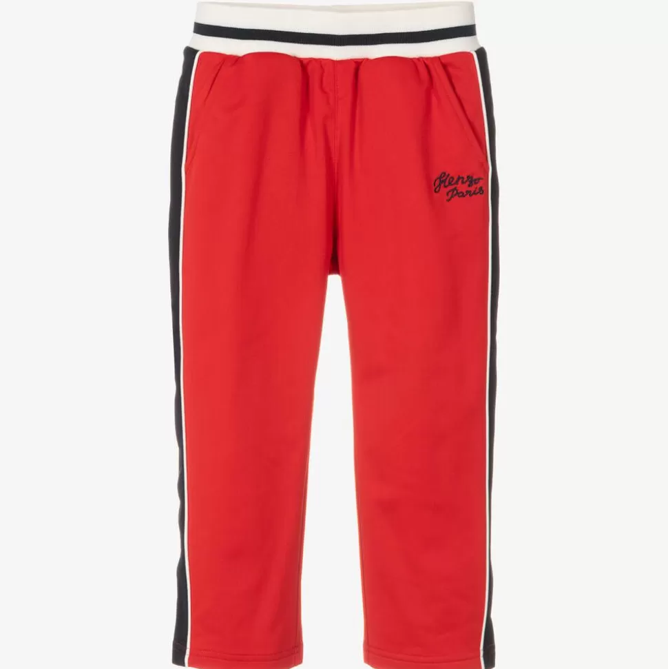 KENZO KIDS Boys Red Jersey Snake Joggers^BOY Trousers