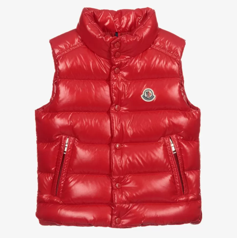 Moncler Enfant Boys Red Tib Down Puffer Gilet^BOY Coats & Jackets