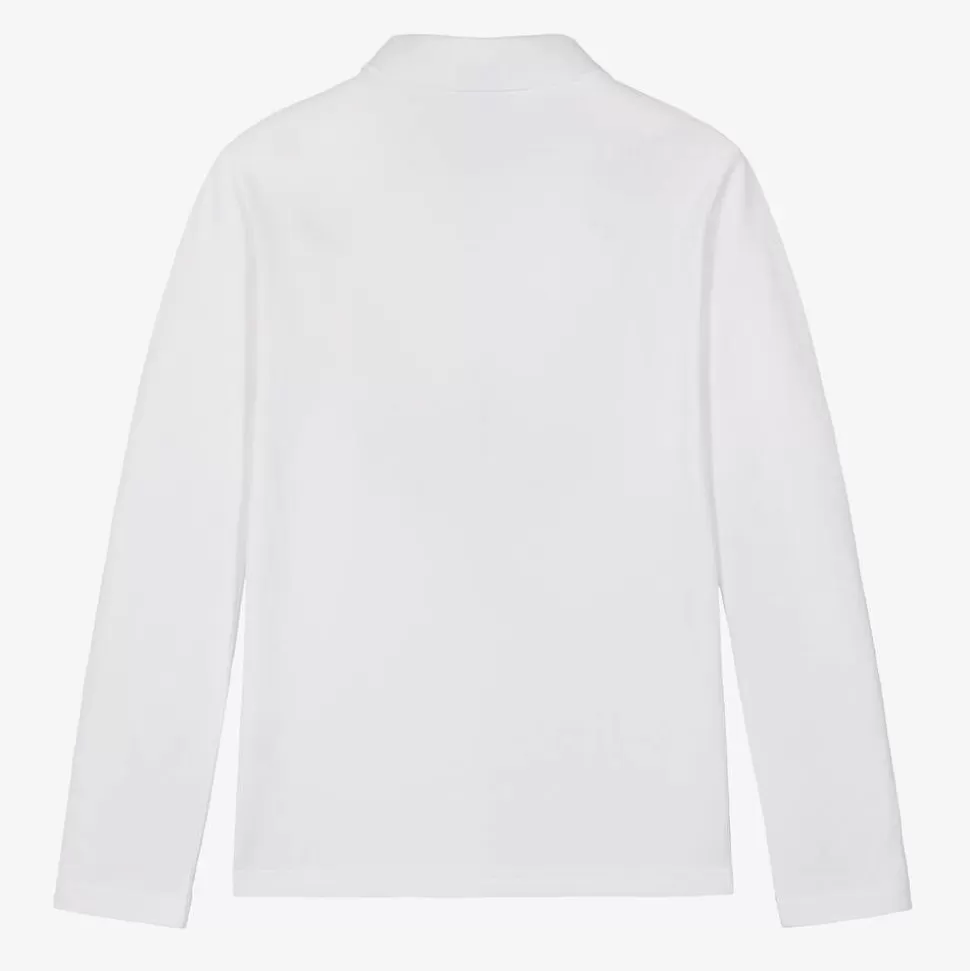 BOSS Boys White Cotton Piqué Polo Shirt^BOY Tops