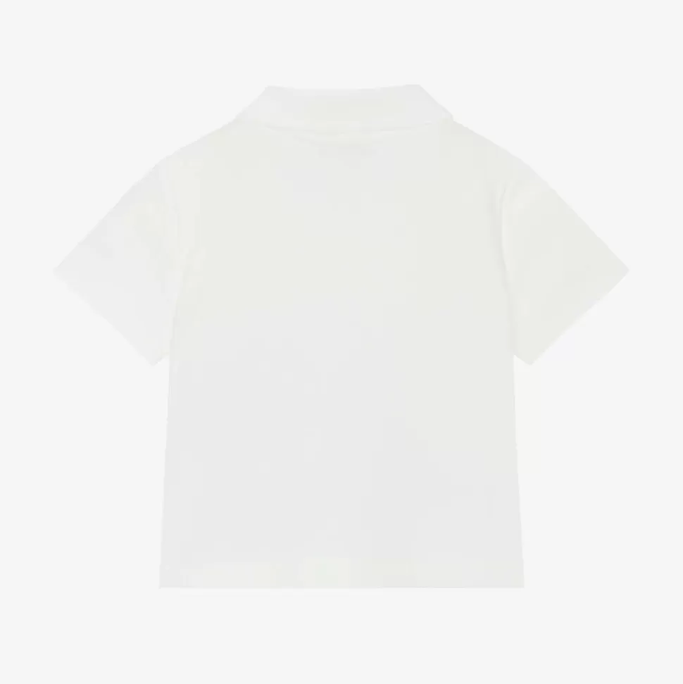 Emporio Armani Boys White Cotton Polo Shirt^ Tops