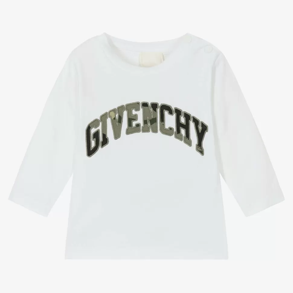 Givenchy Boys White Cotton Top^BOY Tops