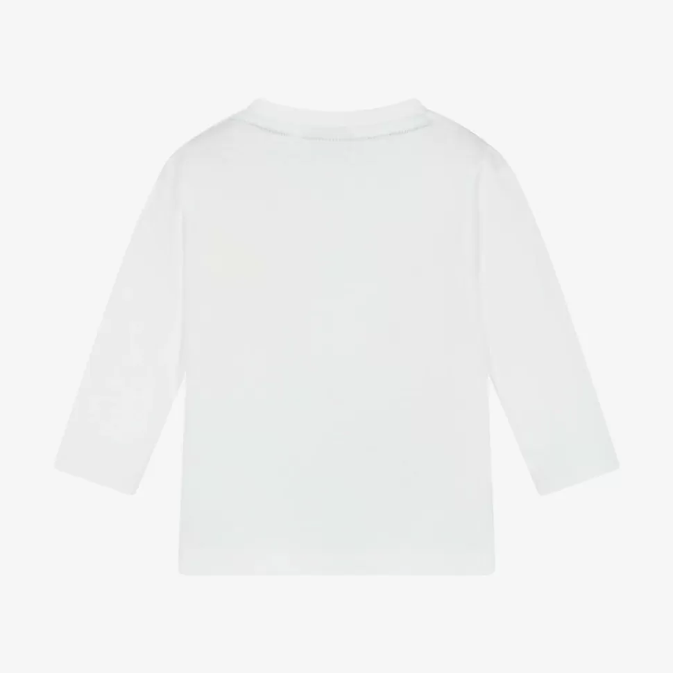 BOSS Boys White Cotton Top^BOY Tops