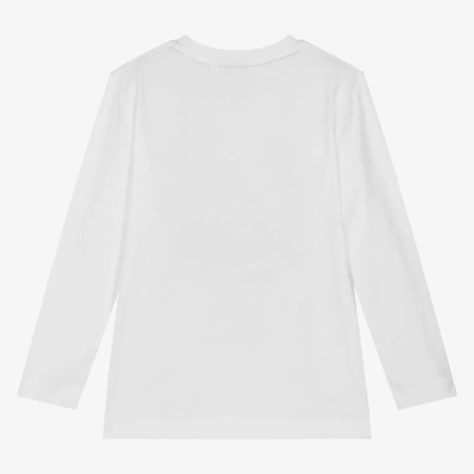 BOSS Boys White Cotton Top^BOY Tops