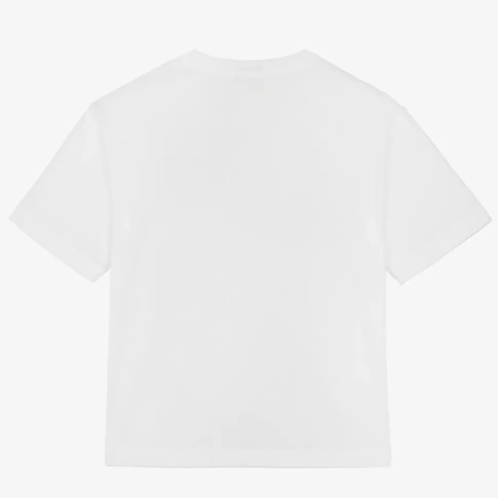 Dolce amp; Gabbana Boys White Cotton T-Shirt^BOY Tops