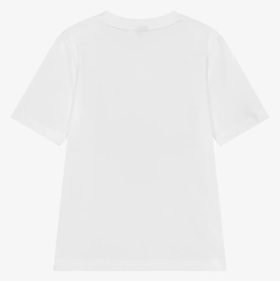 BOSS Boys White Cotton T-Shirt^BOY Tops