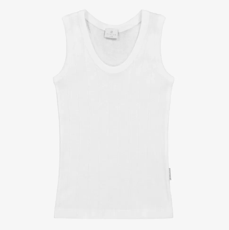 Diacar Boys White Cotton Vest^BOY Underwear