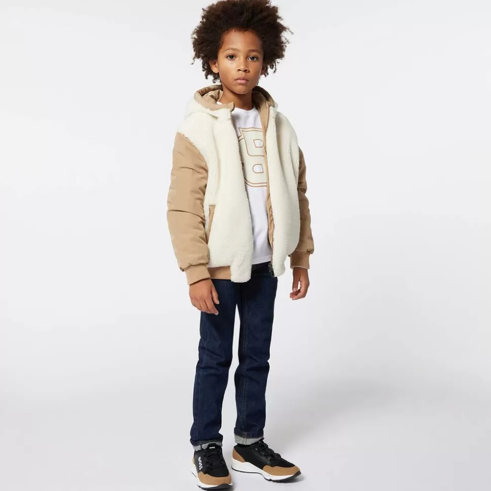BOSS Boys White Double B Cotton Top^BOY Tops