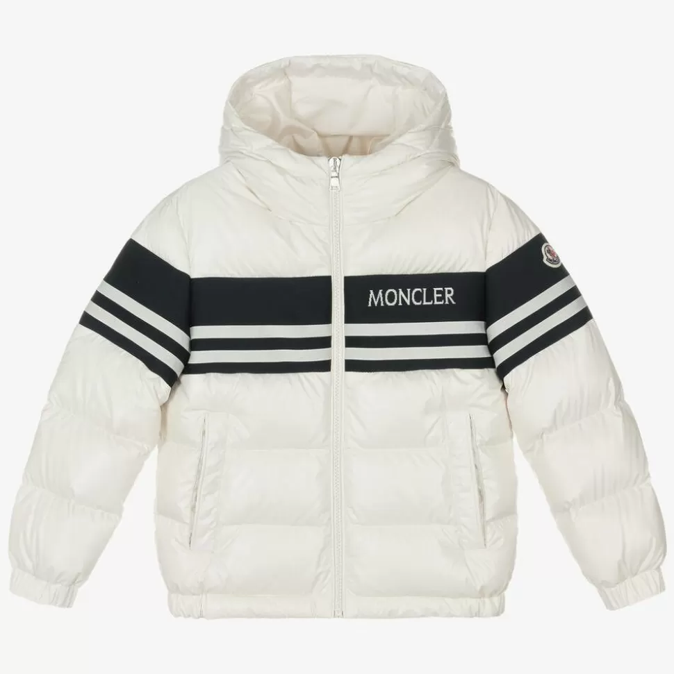 Moncler Enfant Boys White Mangal Down Puffer Jacket^BOY Coats & Jackets