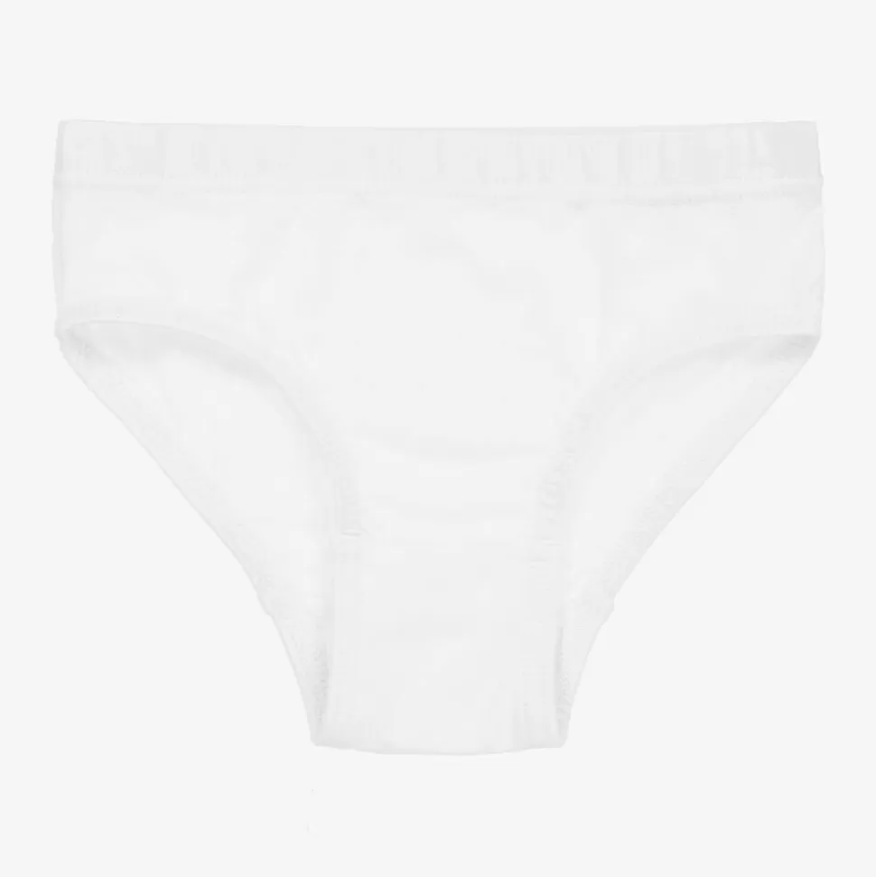 Childrensalon Essentials Boys White Organic Cotton Briefs (3 Pack)^BOY Underwear