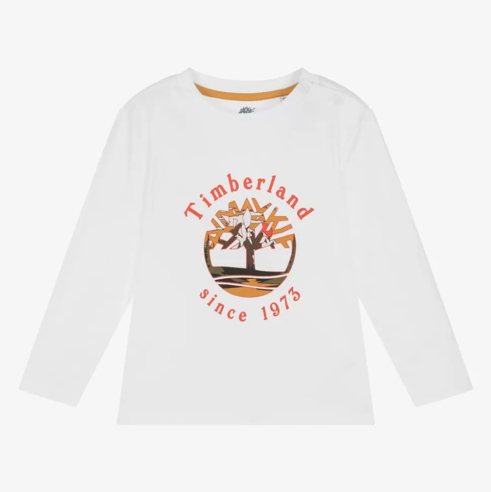 Timberland Boys White Organic Cotton Top^BOY Tops