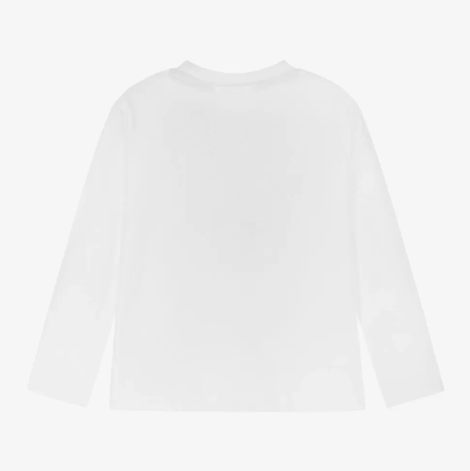 HUGO Boys White Organic Cotton Top^BOY Tops