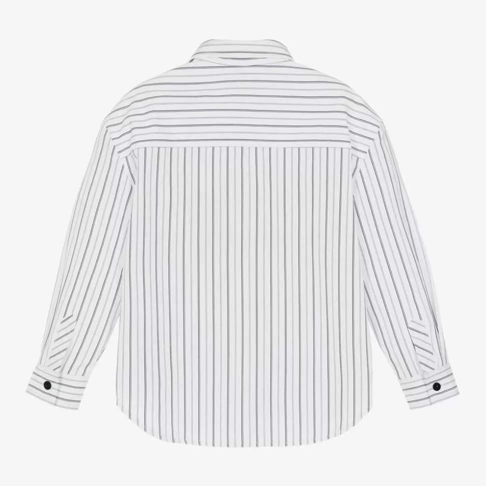 Dolce amp; Gabbana Boys White Striped Poplin Shirt^BOY Tops