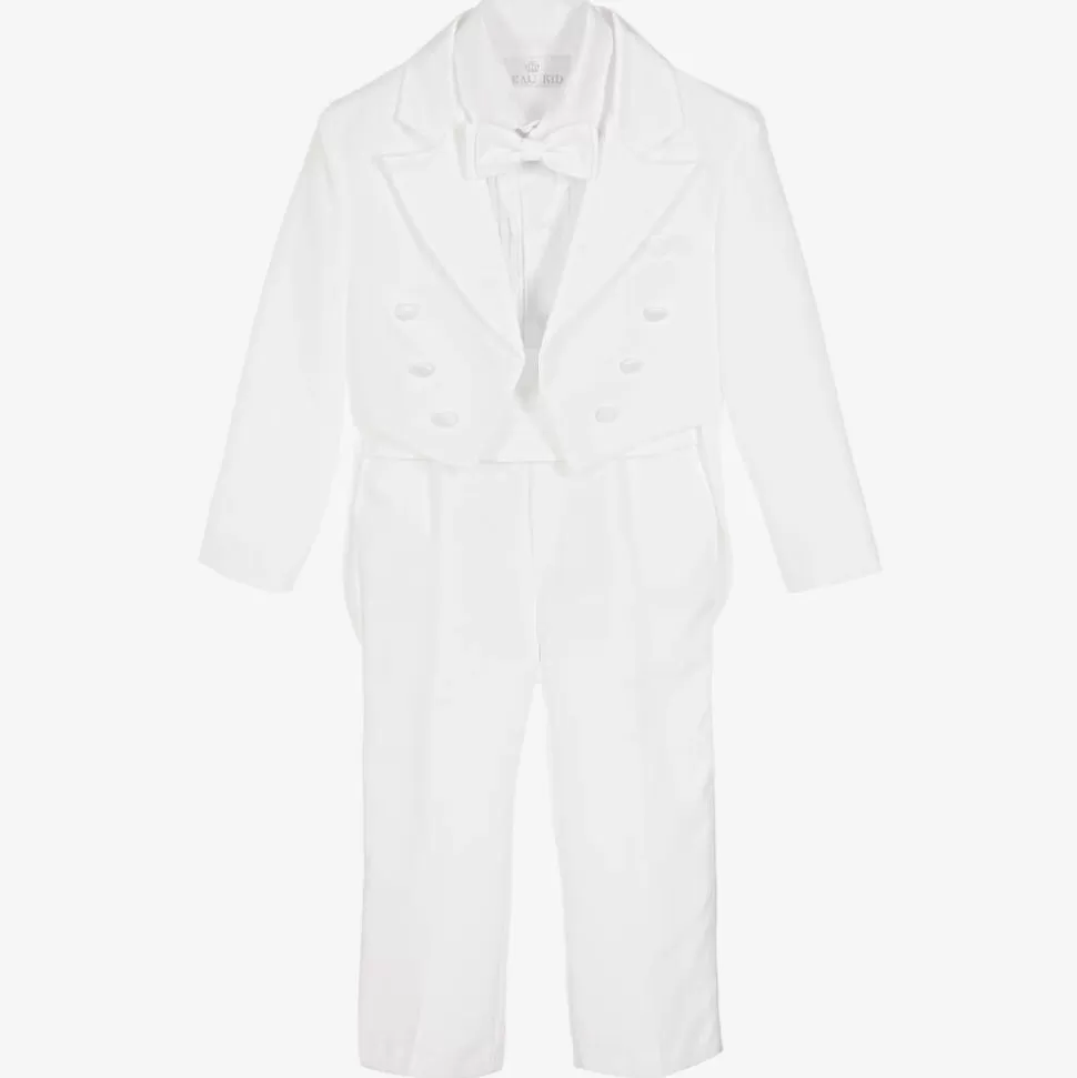 Beau KiD Boys White Tuxedo Suit^BOY Suits