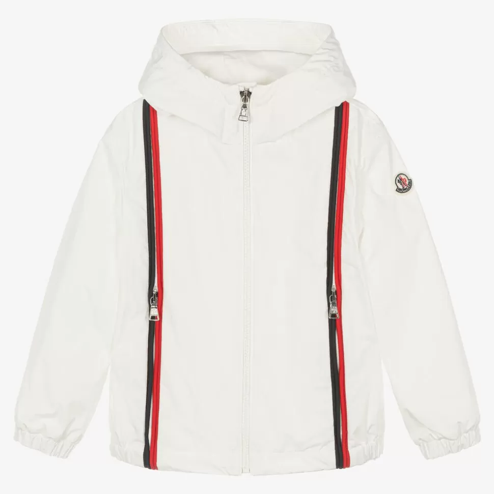 Moncler Enfant Boys White Windcheater Jacket^BOY Coats & Jackets