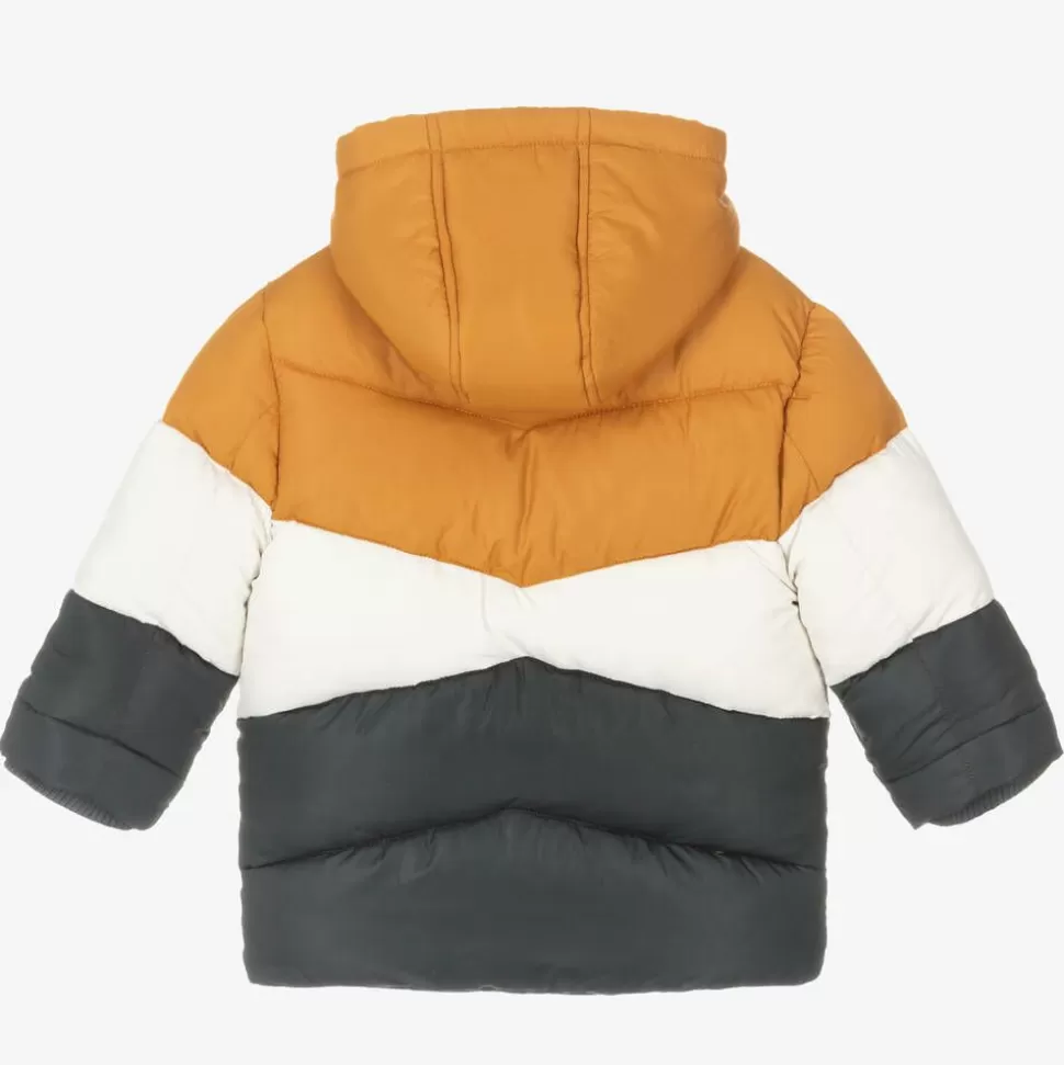 Mayoral Boys Yellow Colourblock Puffer Coat^BOY Coats & Jackets