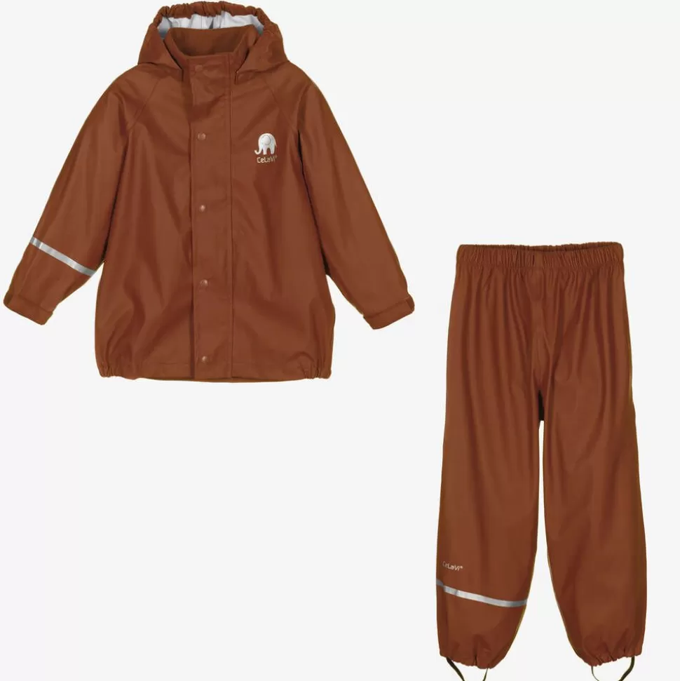 CeLaVi Brown 2 Piece Rainsuit^BOY Coats & Jackets | Coats & Jackets