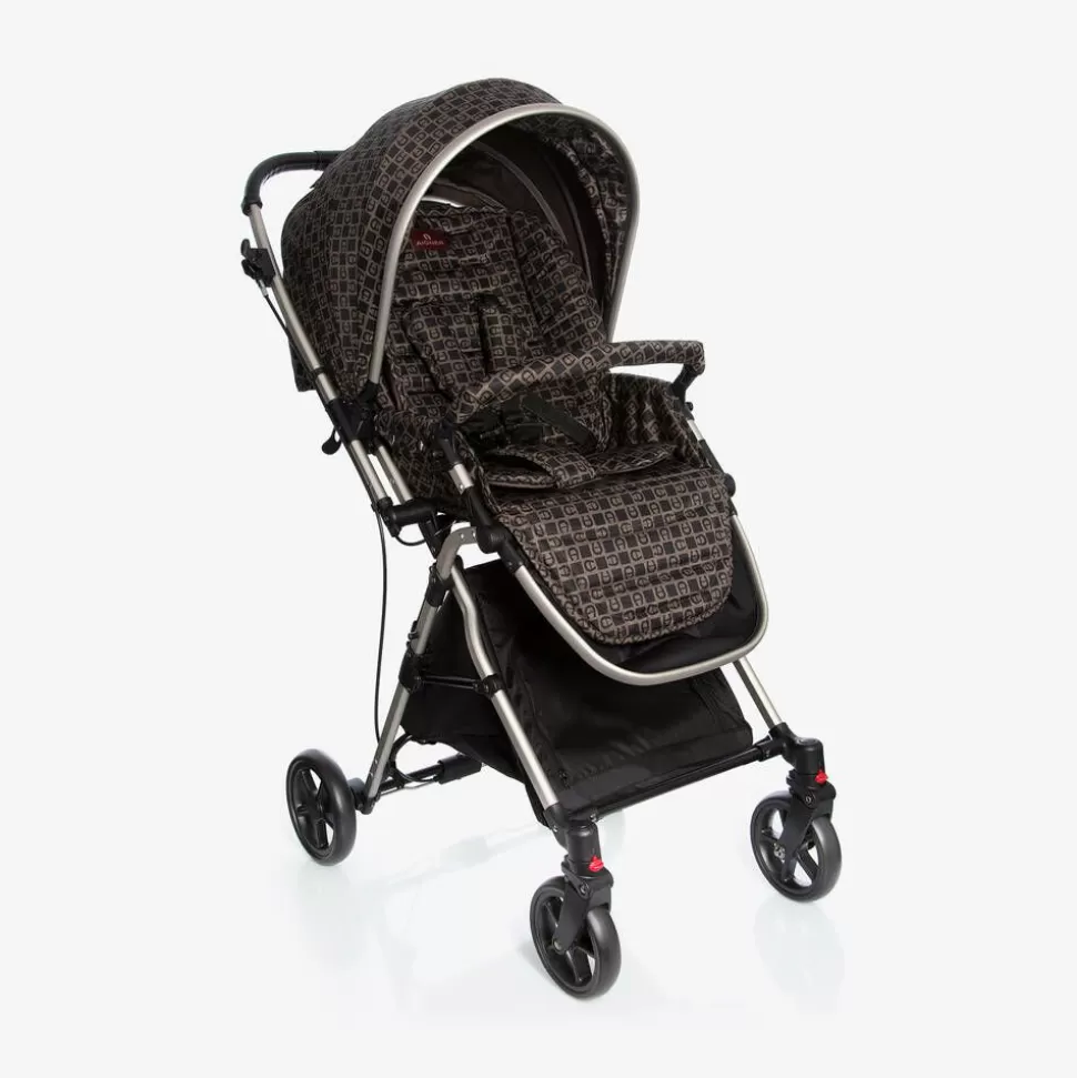 AIGNER Brown & Black Logo Stroller^ Strollers
