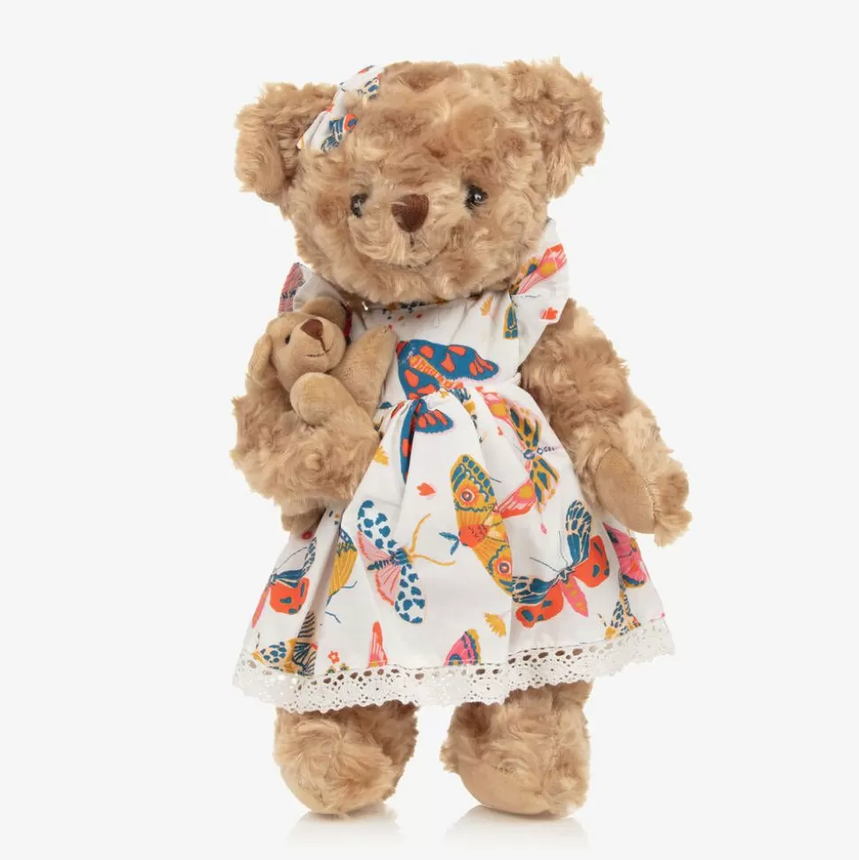Powell Craft Brown Butterfly Dress Teddy Soft Toy (30cm)^ Gifts