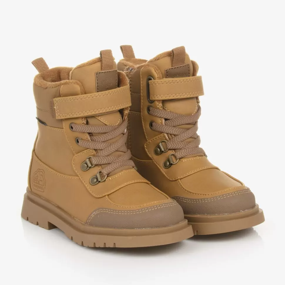Mayoral Brown Faux Leather Waterproof Boots^BOY Boots