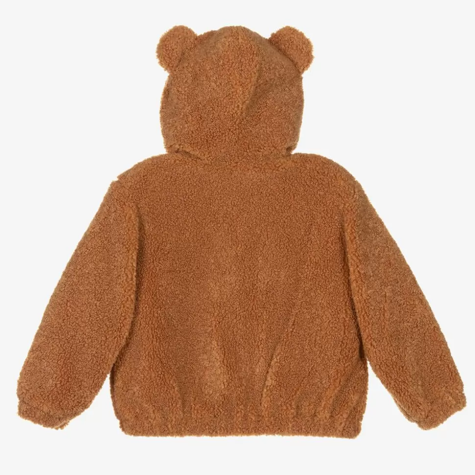 Moschino Baby Brown Hooded Teddy Fleece Jacket^BOY Coats & Jackets