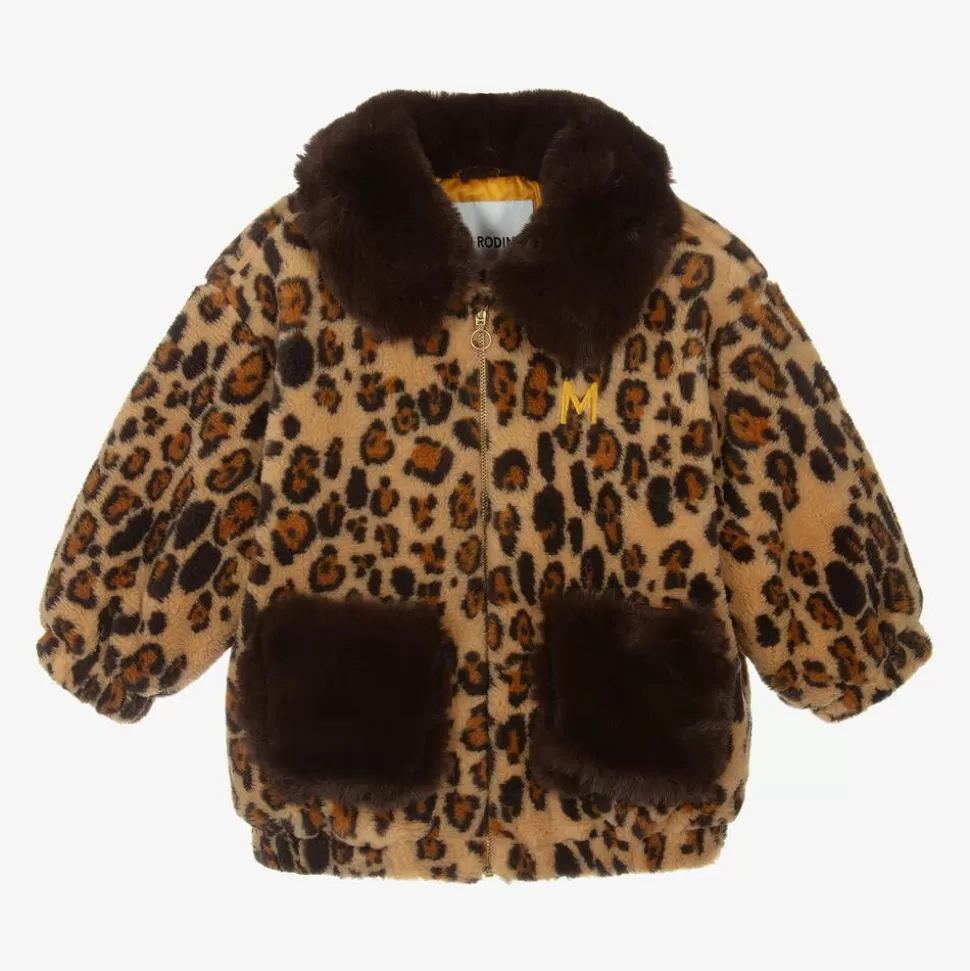 Mini Rodini Brown Leopard Print Faux Fur Jacket^BOY Coats & Jackets | Gifts