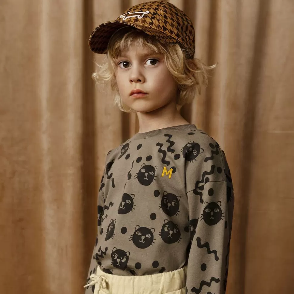 Mini Rodini Brown Organic Cotton Cats Top^ Tops