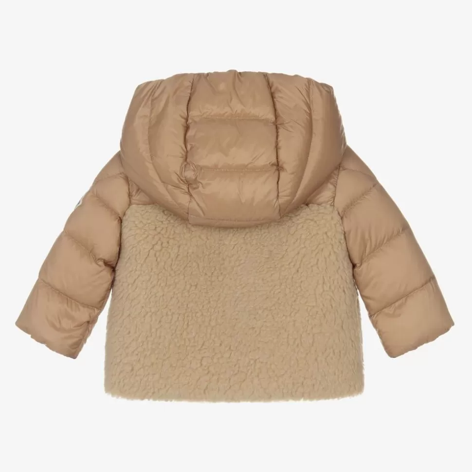 Moncler Enfant Brown Teddy Fleece Amin Hooded Coat^BOY Coats & Jackets | Coats & Jackets