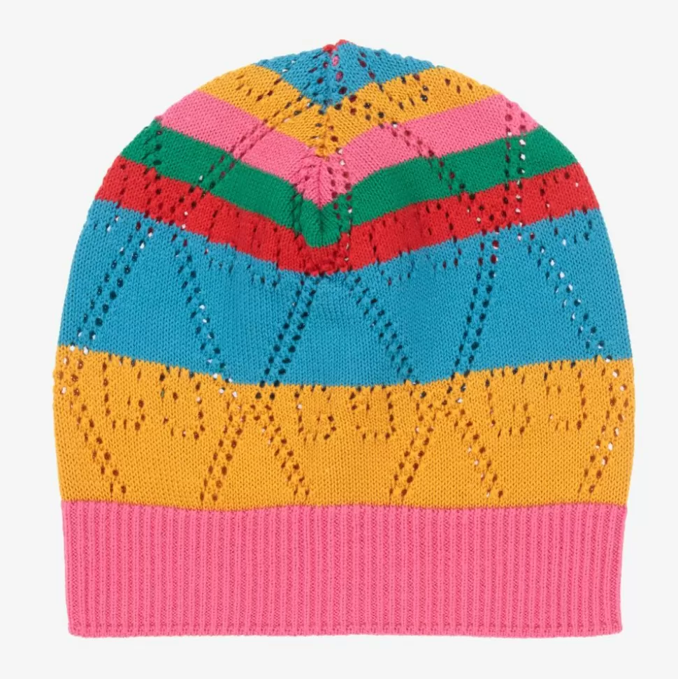Gucci Cotton Knit GG Logo Hat^ Hats