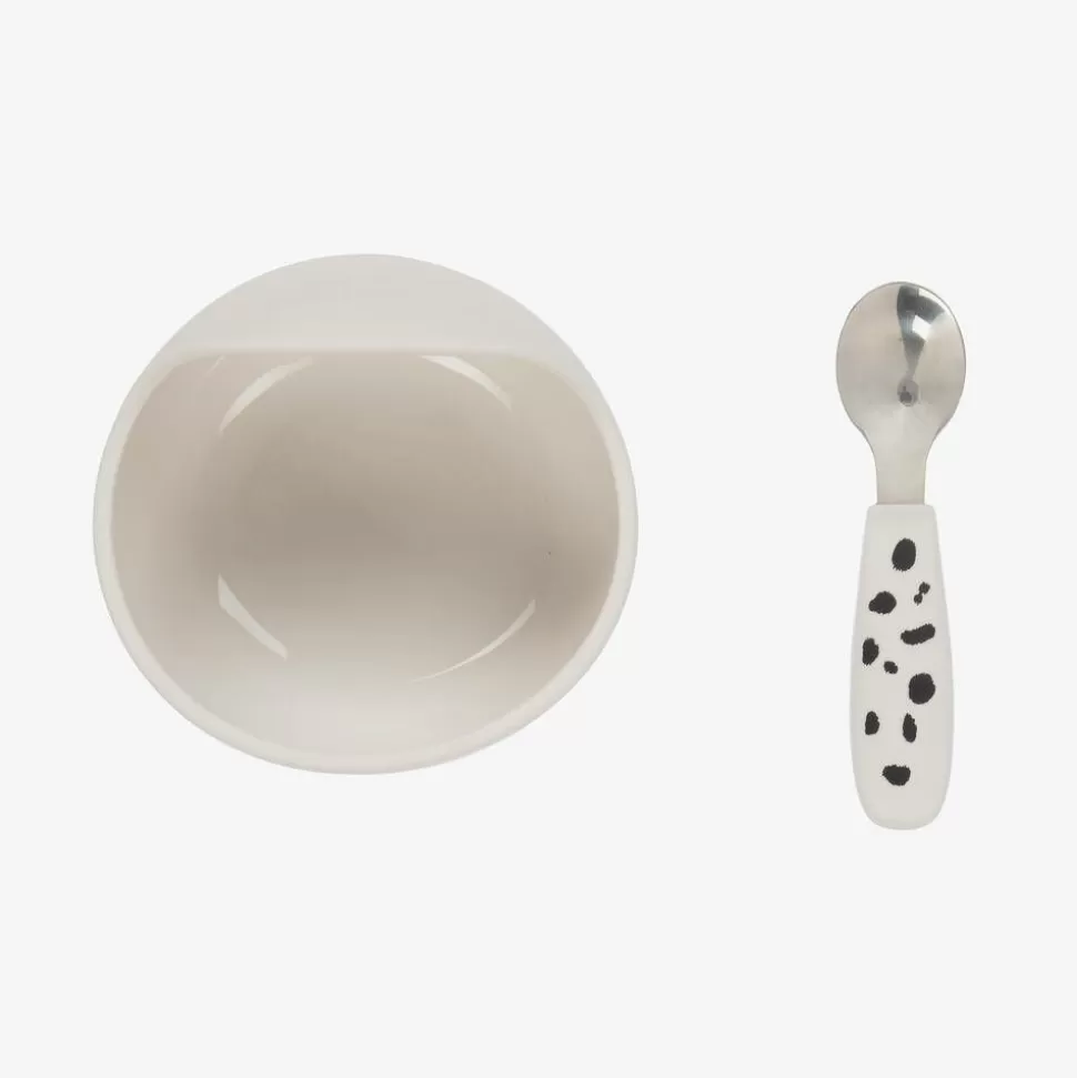 Elodie Dalmatian Print Feeding Bowl & Spoon Set^BOY Lunch Accessories | Lunch Accessories