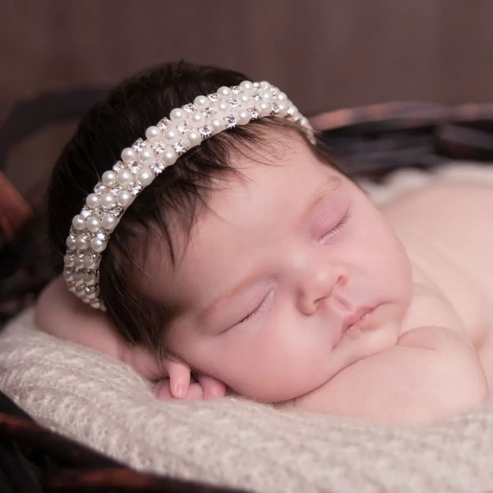 Cute Cute Diamanté & Pearl Bead Headband^ Hair Accessories