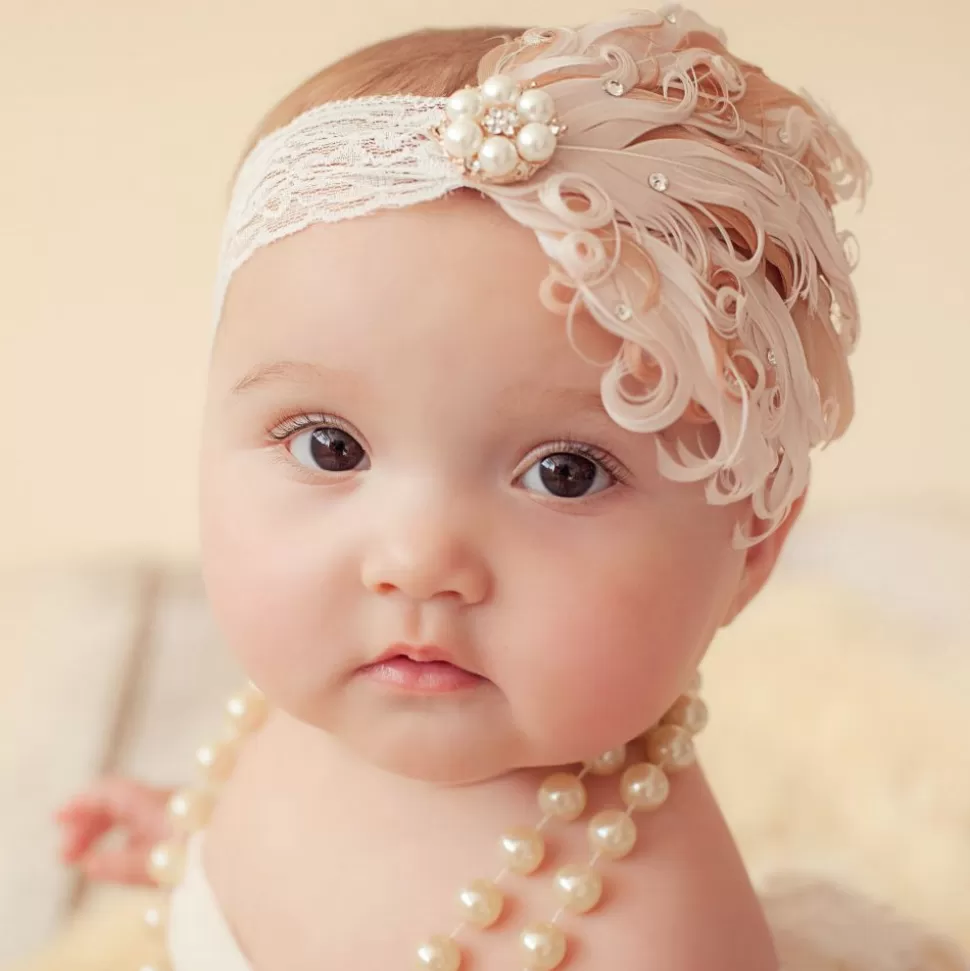 Cute Cute Feather & Pearl Headband^ Hair Accessories