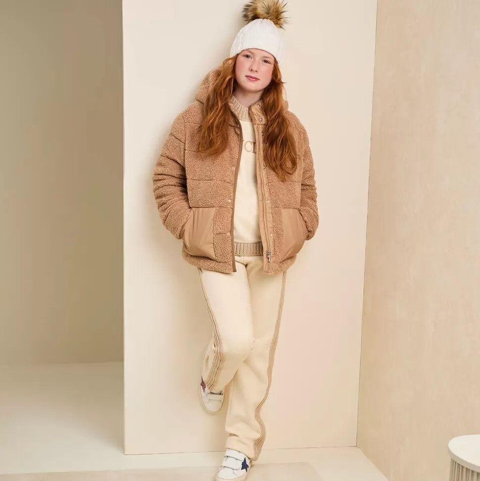 Moncler Enfant Girls Beige Audrieu Teddy Fleece Jacket^ Coats & Jackets