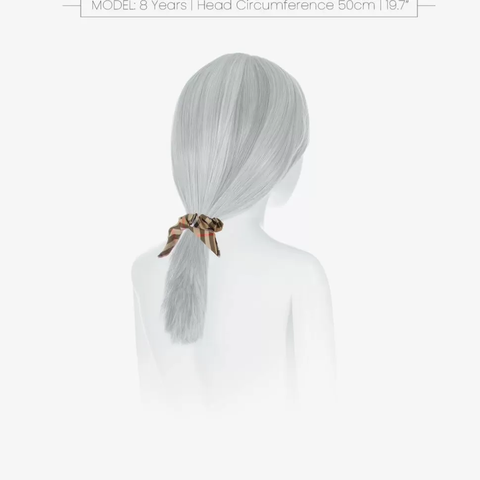 Burberry Girls Beige Check Hair Scrunchie (10cm)^ Hair Accessories