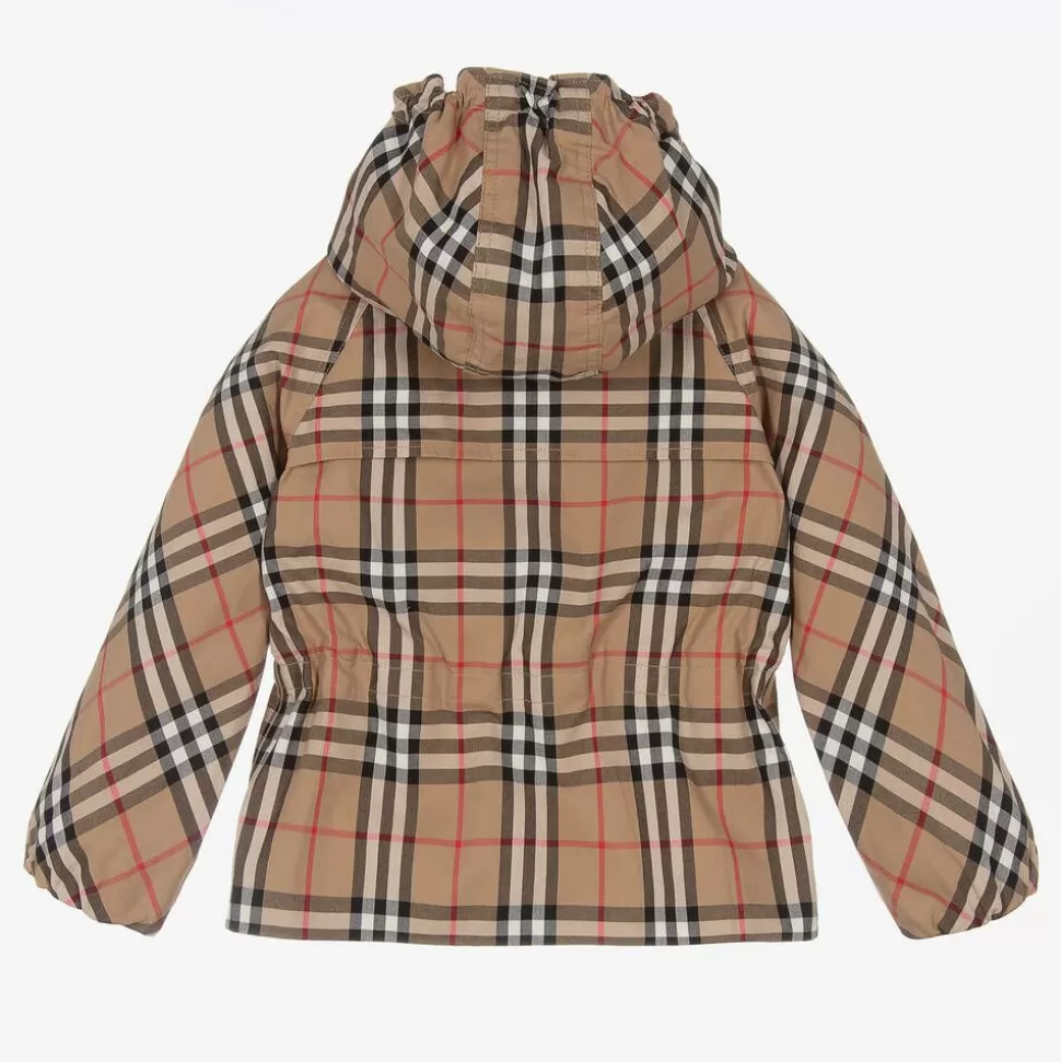 Burberry Girls Beige Checked Jacket^ Coats & Jackets