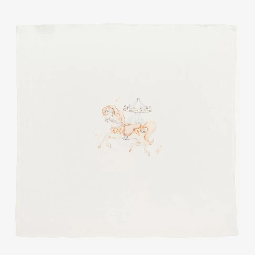 Jamiks Girls Beige Cotton Horse Muslins (2 Pack)^ Gifts