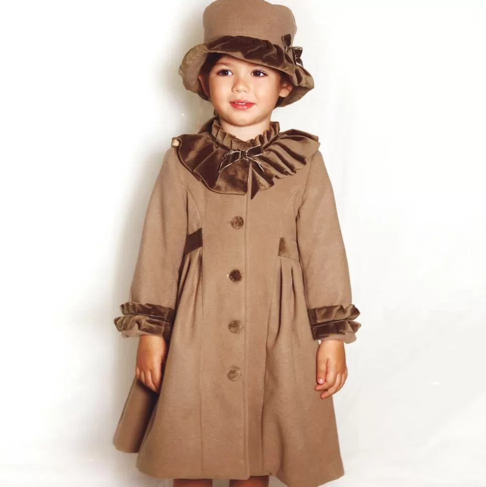 Sarah Louise Girls Beige Felted Hat & Coat Set^ Coats & Jackets