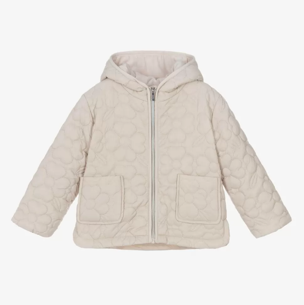 Mayoral Girls Beige Floral Quilted Jacket^ Coats & Jackets