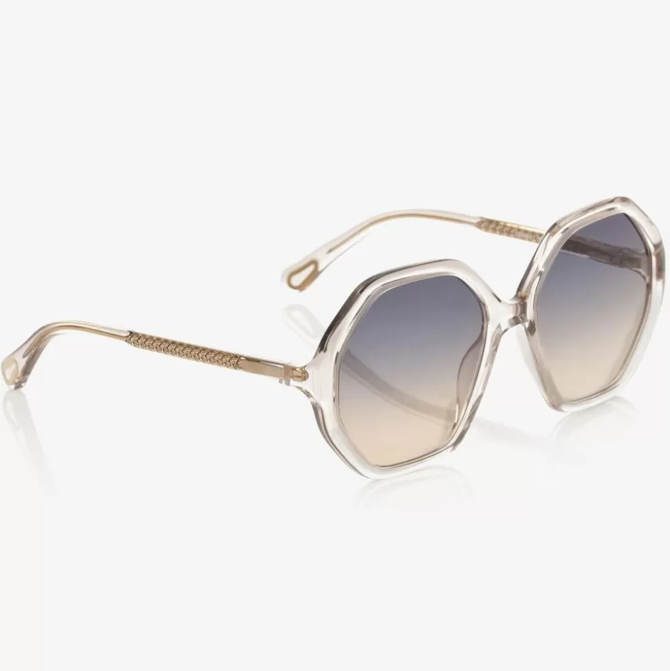 Chloé Girls Beige Hexagonal Sunglasses^ Clothing Accessories