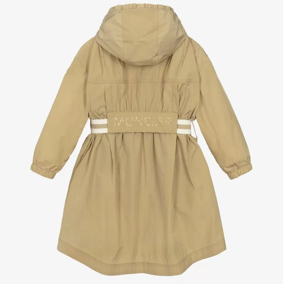 Moncler Enfant Girls Beige Hooded Aloysha Coat^ Coats & Jackets
