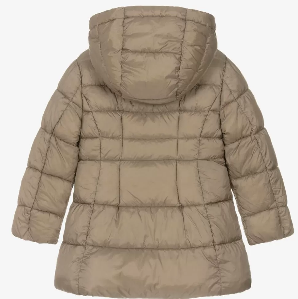 Mayoral Girls Beige Hooded Puffer Coat^ Coats & Jackets