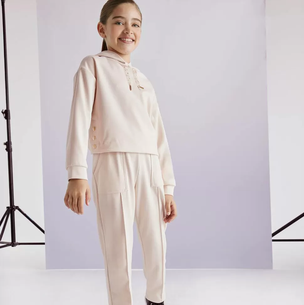 Mayoral Girls Beige Hooded Tracksuit^ Tracksuits