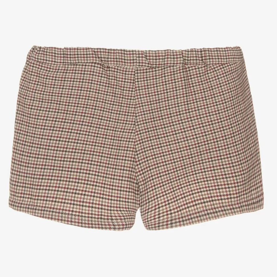 Dr. Kid Girls Beige Houndstooth Shorts^ Shorts