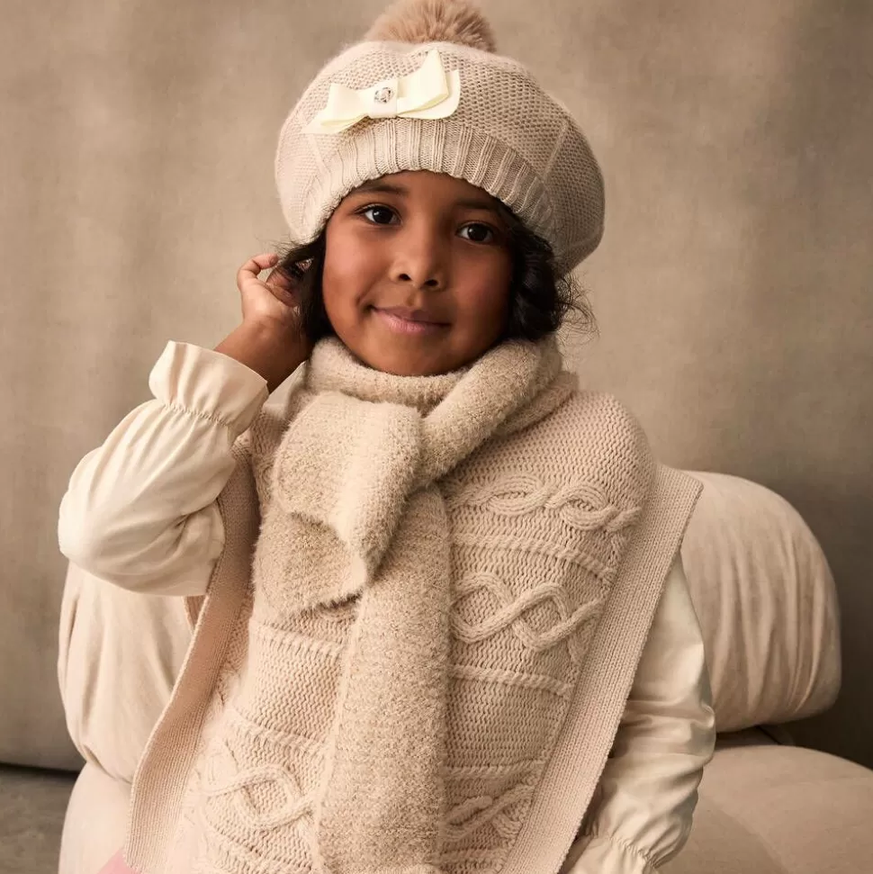 Jamiks Girls Beige Knitted Scarf (132cm)^ Scarves
