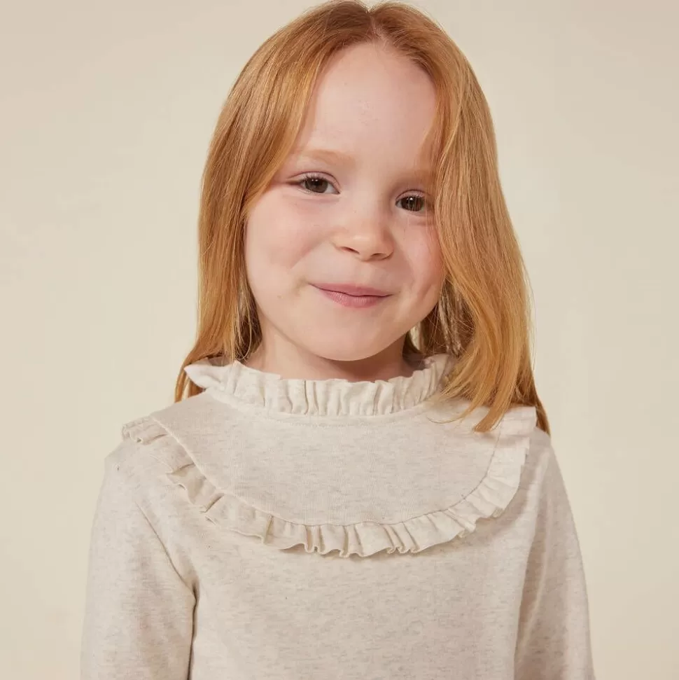 Petit Bateau Girls Beige Organic Cotton Top^ Tops